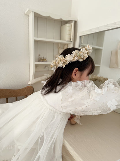 花かんむり - ベージュ #h-2 -